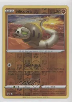 Silicobra Reverse Foil Pokemon Sword & Shield #107 - Image 1
