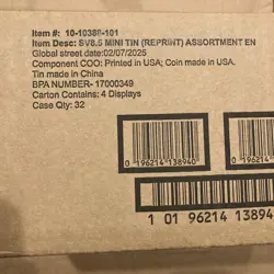 Pokemon TCG Prismatic Evolutions Mini Tin Display Case of 4 Displays Sealed - Image 1