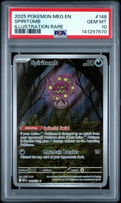Pokemon Mega Evolution Spiritomb Illustration Rare #148 PSA 10 GEM MINT - Image 1