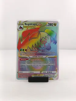 Pokemon Regidrago VStar Rainbow Rare 201/195 Silver Tempest - Image 1