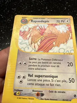 Carte Pokemon Rapasdepic Rare 45/165 Francais Expedition Wizards Vf Fr - Image 4