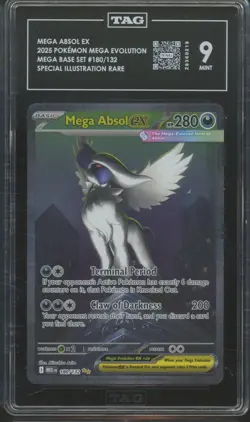 2025 Pokemon Mega Evolution Mega Base Set #180 Mega Ardol EX Mint TAG 9 - Image 1