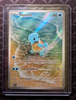Pokemon Squirtle 170/165 Scarlet & Violet 151 Illustration Rare Full Art Holo - Image 1