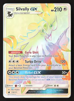 Silvally GX (Secret) Secret Rare Holo SM04 119/111 LP Pokemon TCG - Image 1