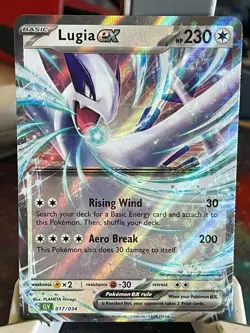 POKEMON LUGIA EX 017/034 HOLOFOIL TRADING GAME CLASSIC NM CARD - Image 1