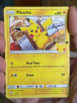POKEMON PIKACHU 25/25 PROMO MCDONALDS 25th ANNIVERSARY NM CARD - Image 1