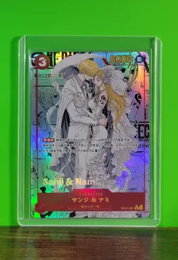 SANJI x NAMI Waifu Goddess Refractor Manga Card CUSTOM MADE - Image 1
