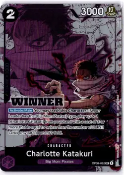 • Charlotte Katakuri • OP08-062 Full Art Foil Stamp Winner Pack One Piece TCG LP - Image 1