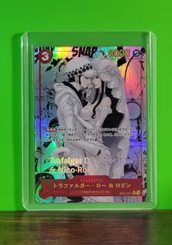 NICO ROBIN x TRAFALGAR Waifu Goddess Prismatic Refractor Manga Card CUSTOM MADE - Image 1