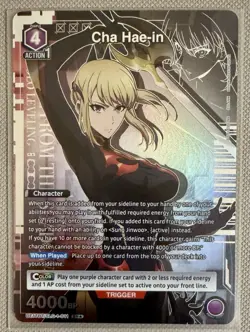 Union Arena Solo Leveling Cha Hae-in UE17BT/SLG-1-011 (SR*) Full Alternate Art - Image 1