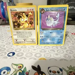 Pokemon TCG Meowth & Dark Vaporeon Lot 2 Cards Team Rocket Regular English - Image 1