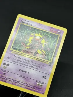 Pokemon Mewtwo 14 Vintage Black Star Promo Card WOTC - Image 2
