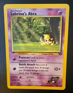 Sabrina's Abra 94/132 Gym Challenge Pokemon Vintage Psa Tcg Card - Image 2