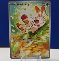 Pokemon Scorbunny Full Art ASC Set Basic Fire Type Card 225/217 HP 70 - Image 1