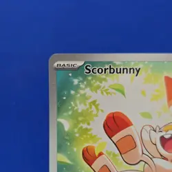 Pokemon Scorbunny Full Art ASC Set Basic Fire Type Card 225/217 HP 70 - Image 2