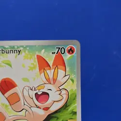 Pokemon Scorbunny Full Art ASC Set Basic Fire Type Card 225/217 HP 70 - Image 3