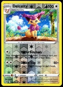 Pokemon TCG Delcatty 211/264 2021 Fusion Strike Reverse Holo Uncommon Card - NM - Image 1