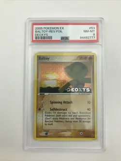 PSA 8 MINT Baltoy 2005 EX Deoxys 53/107 Reverse Holo Stamped Pokemon Card - Image 1