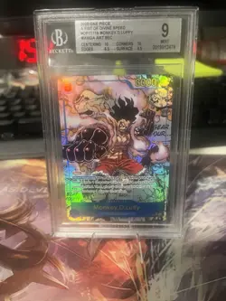 Monkey D Luffy OP11-118 SEC Manga Rare BGS 9 Beckett One Piece Card OP11 - Image 1