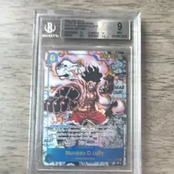Monkey D Luffy OP11-118 SEC Manga Rare BGS 9 Beckett One Piece Card OP11 - Image 2