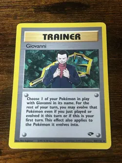 Pokemon - Giovanni 104/132 Non Holo Rare Trainer Card Gym Challenge - LP - Image 1