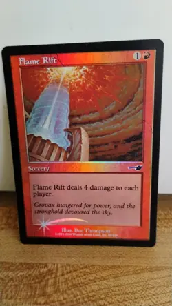 FLAME RIFT Magic the Gathering MTG Sorcery 2000 Foil Holo Trading Card 80/143 - Image 1