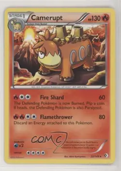 Camerupt Pokemon Black & White Boundaries Crossed #22 - Image 1