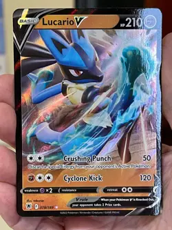 POKEMON LUCARIO V 078/189 ULTRA RARE ASTRAL RADIANCE NM CARD - Image 1