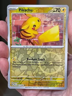 POKEMON PIKACHU 051/162 COMMON REVERSE HOLOFOIL TEMPORAL FORCES NM CARD - Image 1