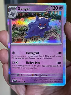 POKEMON GENGAR #094/165 RARE HOLOFOIL NM CARD SCARLET & VIOLET 151 - Image 1