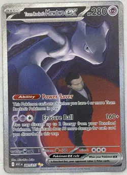 Team Rocket's Mewtwo ex 281/217 Me: Ascended Heroes Holographic Pokemon Card SIR - Image 3