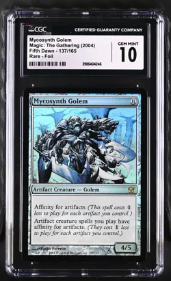 MYCOSYNTH GOLEM Fifth Dawn Foil Rare CGC 10 MTG [Nostalgium] - Image 1