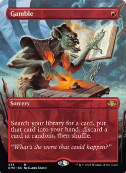 Gamble (Borderless) - 433 - Dominaria Remastered - NM - Image 1