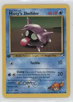 Misty's Shellder 1st Ed. Pokemon Gym Heroes #89 2000 - Image 1