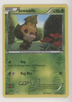 Sewaddle Reverse Foil Pokemon XY Phantom Forces #5 - Image 1