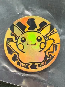 Pikachu plastic medal coin Holo Pokemon Japanese Pocket Monster Nintendo RARE - Image 1