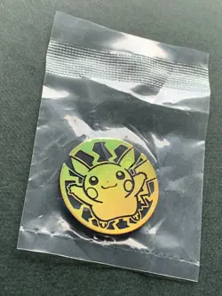 Pikachu plastic medal coin Holo Pokemon Japanese Pocket Monster Nintendo RARE - Image 3