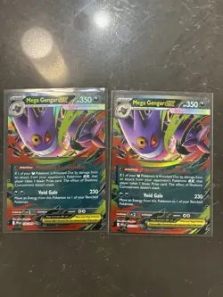 2 MEGA GENGAR EX 2025 POKEMON PHANTASMAL FLAMES DOUBLE RARE E 056/094 Q5930 - Image 1