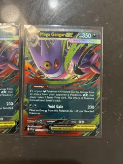 2 MEGA GENGAR EX 2025 POKEMON PHANTASMAL FLAMES DOUBLE RARE E 056/094 Q5930 - Image 3