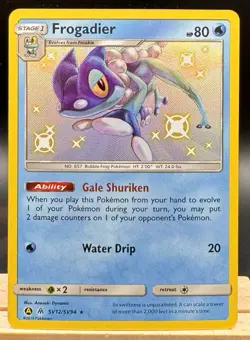 Frogadier SV12/SV94 Shiny Holo Rare Hidden Fates Pokemon TCG NM - Image 1