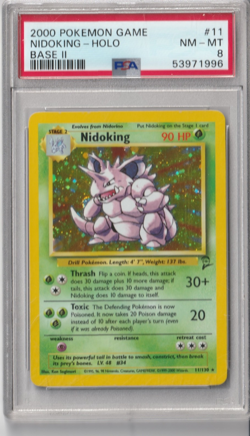 Pokemon TCG Nidoking Base Set 11/102 Holo 1999-2000 Wizards Base Set...PSA 8 - Image 1
