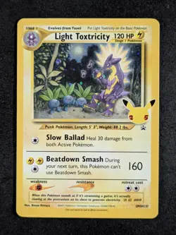 2021 Pokemon LIGHT TOXTRICITY #SWSH137 Black Star Promo Celebrations Coll Chest - Image 1