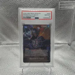 2024 ONE PIECE OP09-093 EMPERORS MARSHALL.D.TEACH ALT ART FOIL PSA 10 - Image 1