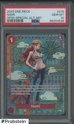 2023 One Piece OP05 #016 Nami Special Alternate Art PSA 10 GEM MINT - Image 1