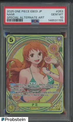 2025 One Piece Japanese EB03 #053 Nami Special Alternate Art PSA 10 GEM MINT - Image 1