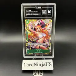TAG GEM MINT 10 Nami ONE PIECE Card Japanese OP14-031 Parallel The Azure 212 - Image 1