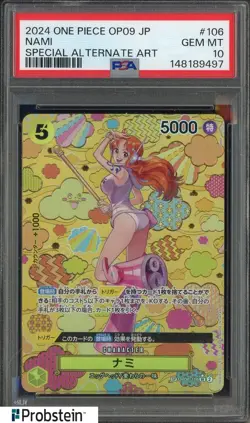 2024 One Piece OP09 Japanese Special Alternate Art #106 Nami PSA 10 GEM MINT - Image 1