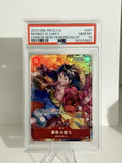 2023 One Piece Monkey D Luffy Chinese New Year Promo P-001 PSA 10 Gem Mint - Image 1