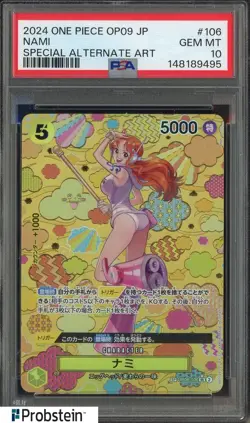 2024 One Piece OP09 Japanese Special Alternate Art #106 Nami PSA 10 GEM MINT - Image 1