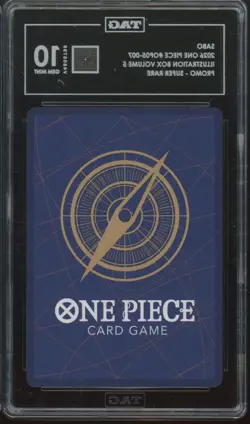 2026 One Piece Promo Super Rare #OP05-007 Sabo Gem Mint TAG 10 - Image 2